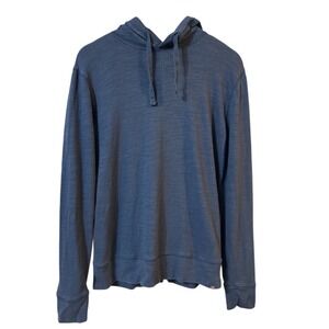 Faherty Men‎ Organic Cotton Pullover Hoodie Blue Size Medium
